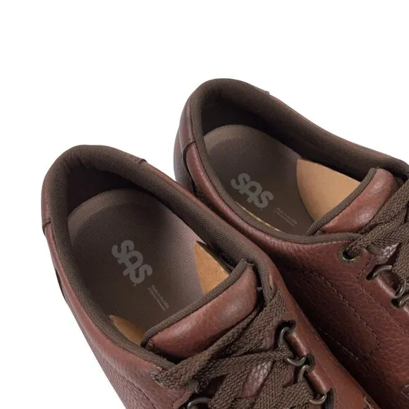 SAS Bout Time Walking Shoes Mens 12.5 WW Tripad Lace Up Moccasin Mulch Brown NEW
