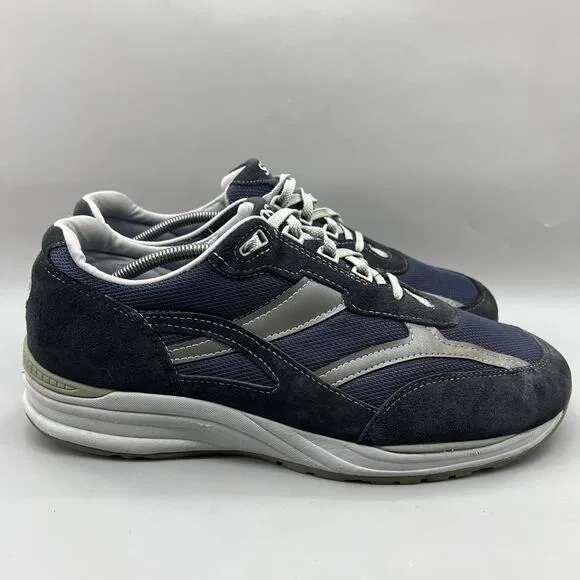 SAS Journey Mesh Walking Sneakers Men Size 14 W Blue Suede Lace Up Comfort Shoes