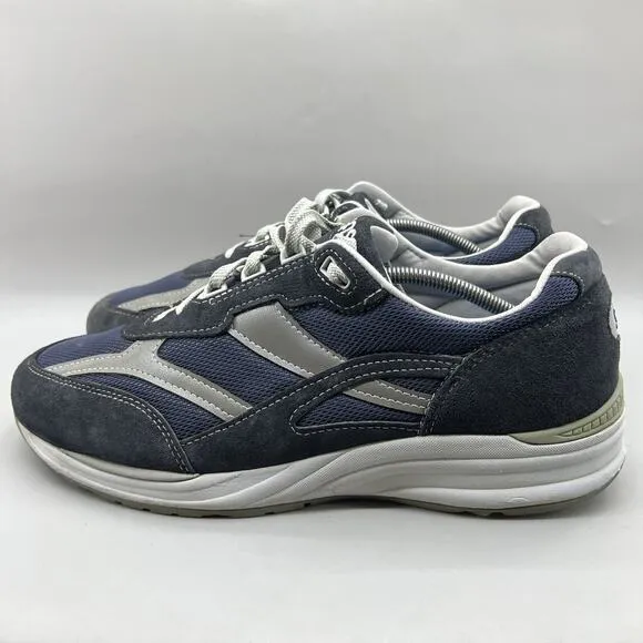 SAS Journey Mesh Walking Sneakers Men Size 14 W Blue Suede Lace Up Comfort Shoes