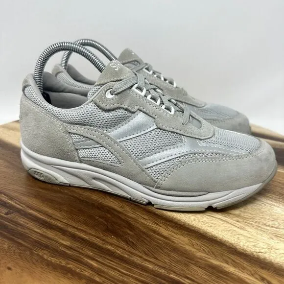 SAS Journey Mesh Men's 8 Wide Suede Everyday Sneaker Comfort Walking Shoes Gray