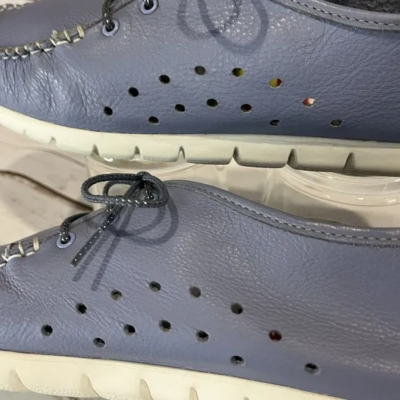 SAS Moccasin Boat Shoes Women US 10 EU 41 Blue Leather Comfort Lace Up Walking