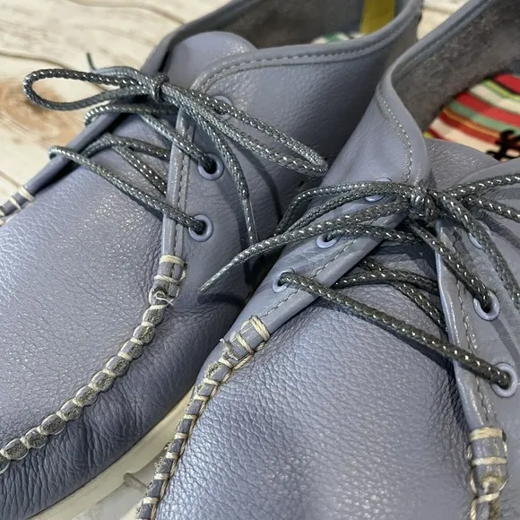SAS Moccasin Boat Shoes Women US 10 EU 41 Blue Leather Comfort Lace Up Walking