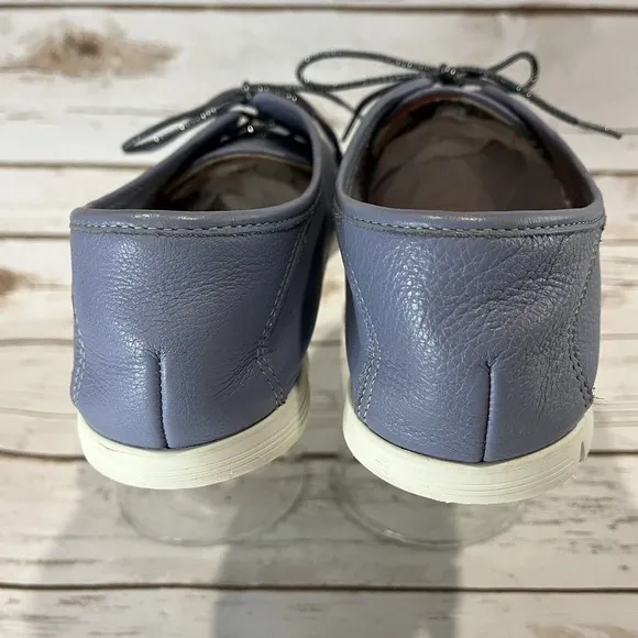 SAS Moccasin Boat Shoes Women US 10 EU 41 Blue Leather Comfort Lace Up Walking