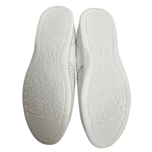 SAS Womens Freetime Comfort Shoes Size 6.5M White Leather Lace-Up Walking