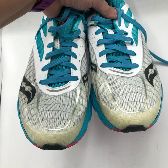Saucony Cortana 3 Power Grid Sneakers, White/Blue/Pink, Size 10.5