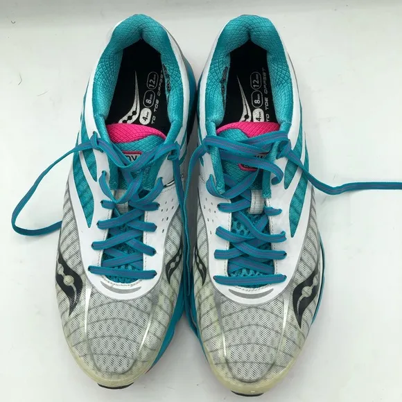 Saucony Cortana 3 Power Grid Sneakers, White/Blue/Pink, Size 10.5