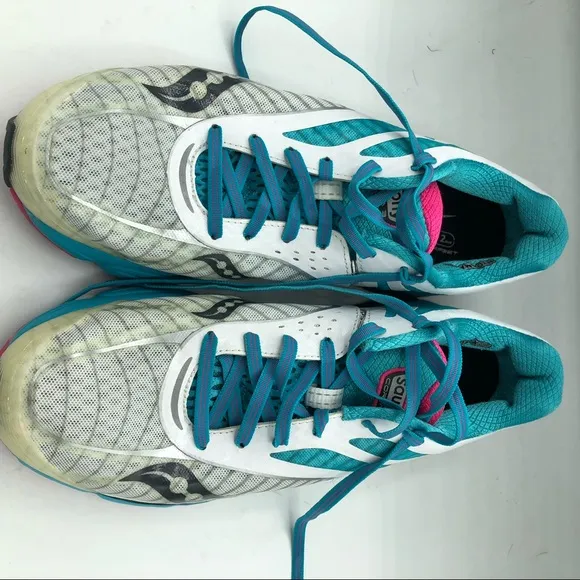 Saucony Cortana 3 Power Grid Sneakers, White/Blue/Pink, Size 10.5