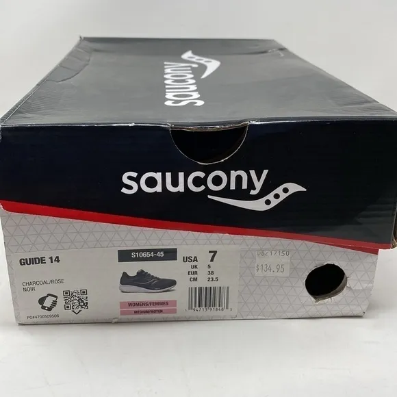 Saucony Guide 14 Women's Running Charcoal, Rose S10654-45