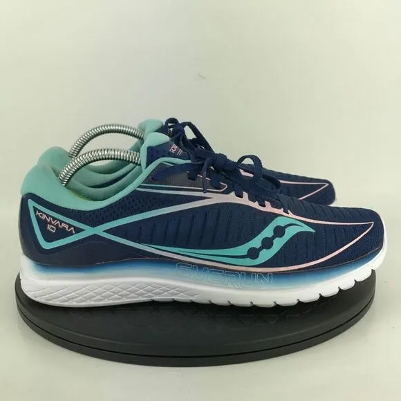 Saucony Kinvara 10 Everun Blue/White Running Shoes S10467-1 Women's Size 10