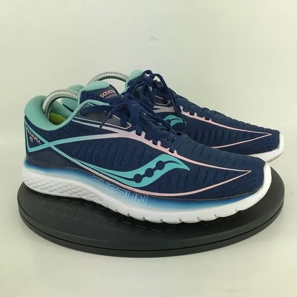 Saucony Kinvara 10 Everun Blue/White Running Shoes S10467-1 Women's Size 10