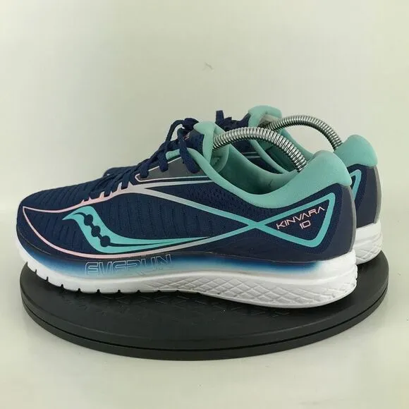 Saucony Kinvara 10 Everun Blue/White Running Shoes S10467-1 Women's Size 10