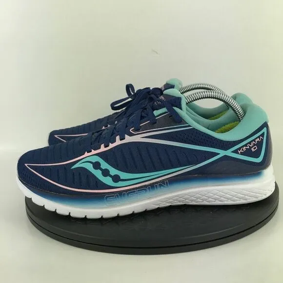 Saucony Kinvara 10 Everun Blue/White Running Shoes S10467-1 Women's Size 10