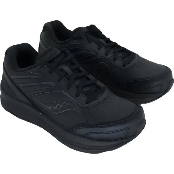 Saucony Men's Echelon Walker 3 Black Walking Shoes, Size 7 US 40 EU