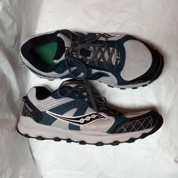 Saucony Mens Grid Raptor Tr 2 Gray Running Shoes Size 13