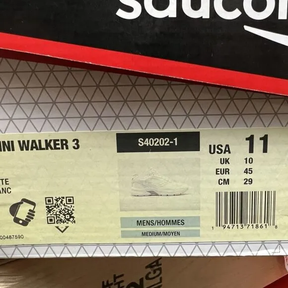 Saucony Mens Omni Walker 2 Walking Shoes White Size 11 M