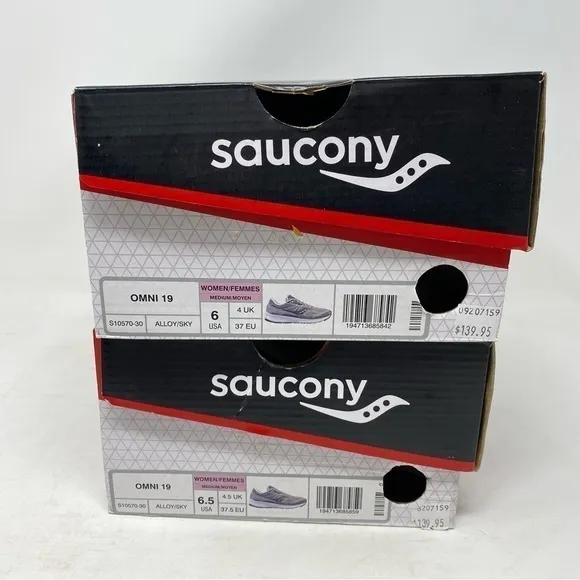 Saucony Omni 19 Running Shoes Alloy/Sky