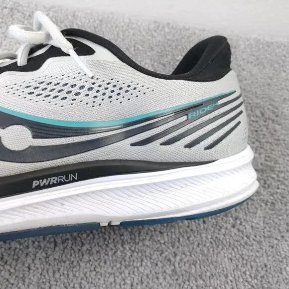 Saucony Ride 14 Mens 14 Gray Running Shoes Athletic Sneakers Gray Trainers Low