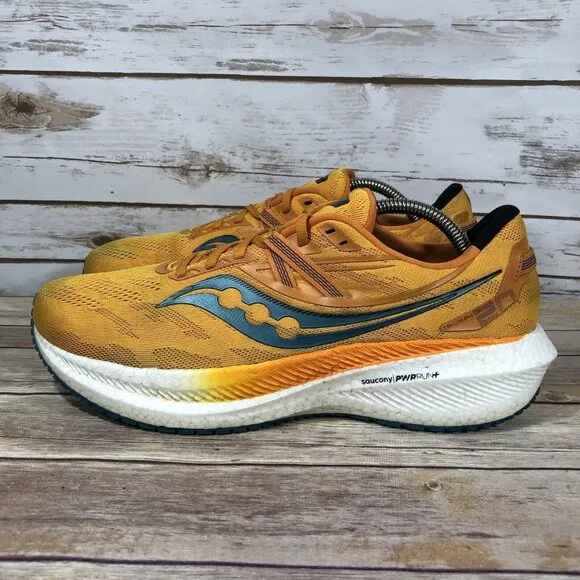 Saucony Triumph 20 Shoes Mens Size 12 Athletic Running Jogging Training Orange