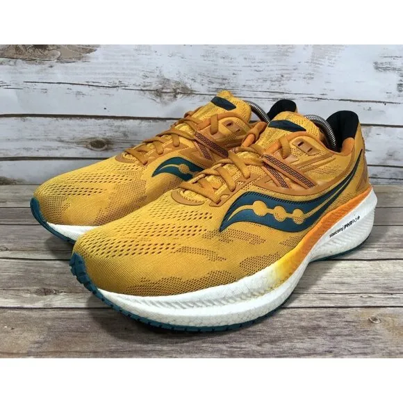 Saucony Triumph 20 Shoes Mens Size 12 Athletic Running Jogging Training Orange