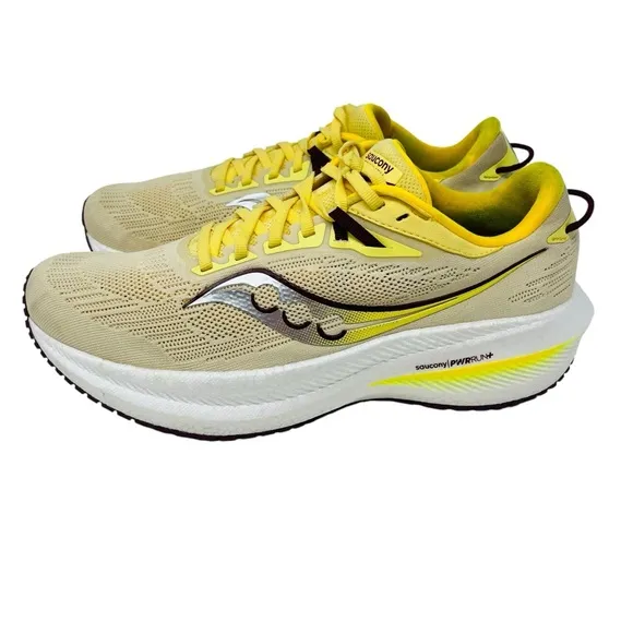 SAUCONY Yellow Triumph 21 Running Shoes Sneakers Sz 11 Athletic Walking Workout