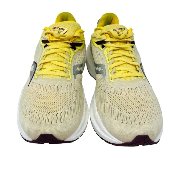 SAUCONY Yellow Triumph 21 Running Shoes Sneakers Sz 11 Athletic Walking Workout