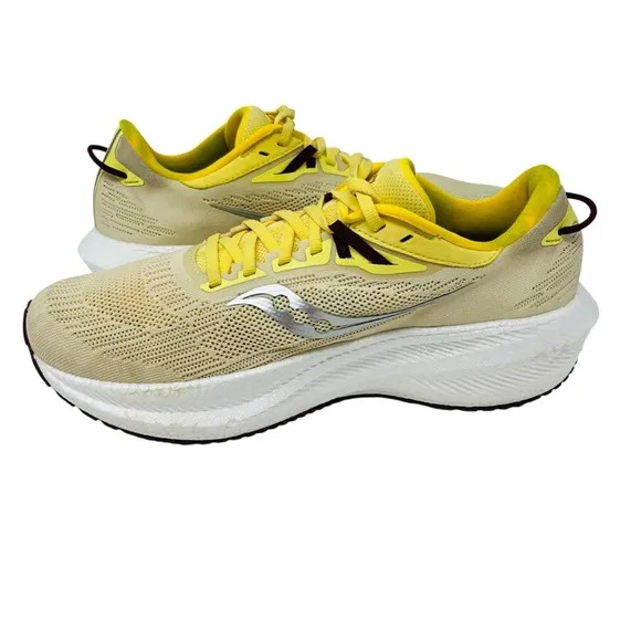 SAUCONY Yellow Triumph 21 Running Shoes Sneakers Sz 11 Athletic Walking Workout