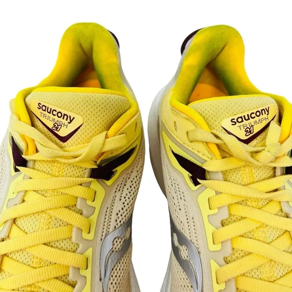 SAUCONY Yellow Triumph 21 Running Shoes Sneakers Sz 11 Athletic Walking Workout