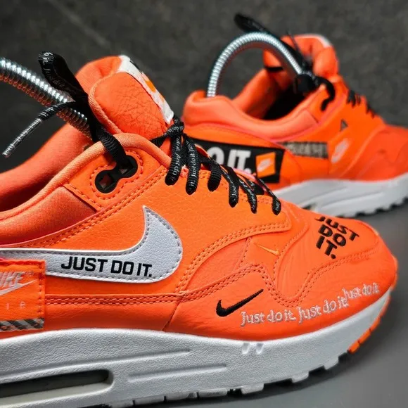 Size 6 - Nike Air Max 1 Women's Running‎ Shoes Just Do It Orange 917691-800