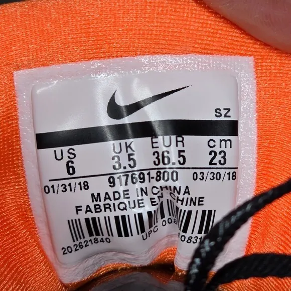 Size 6 - Nike Air Max 1 Women's Running‎ Shoes Just Do It Orange 917691-800