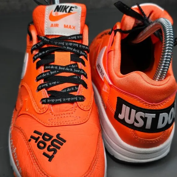 Size 6 - Nike Air Max 1 Women's Running‎ Shoes Just Do It Orange 917691-800