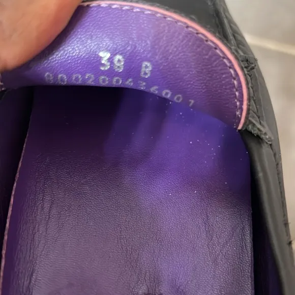 Size 7.5 Ralph Lauren Collection Purple Label Leather DASITA Driving Loafer Shoe