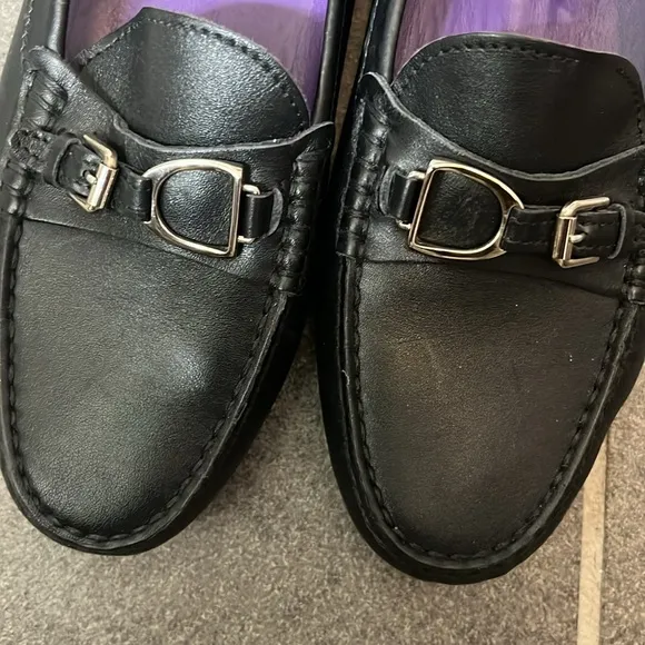 Size 7.5 Ralph Lauren Collection Purple Label Leather DASITA Driving Loafer Shoe