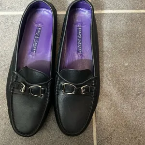 Size 7.5 Ralph Lauren Collection Purple Label Leather DASITA Driving Loafer Shoe