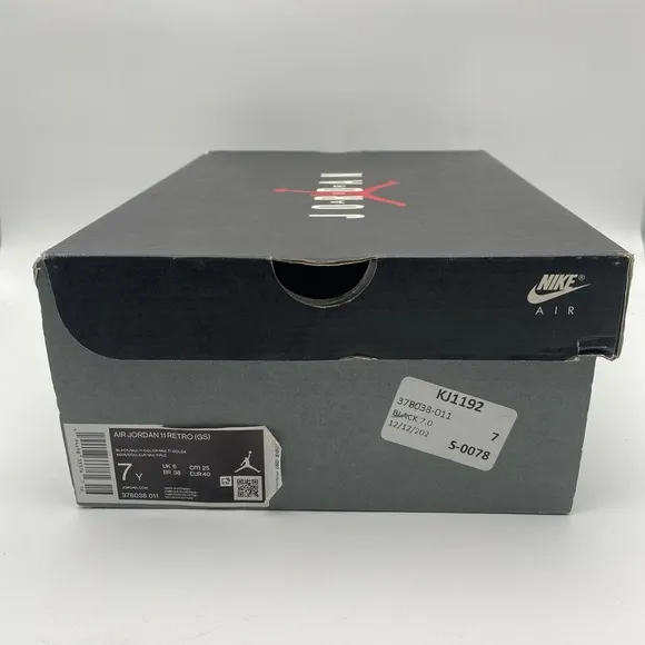Size 7y-  (GS)Jordan 11 Retro High Jubilee / 25th Anniversary (378038-011)