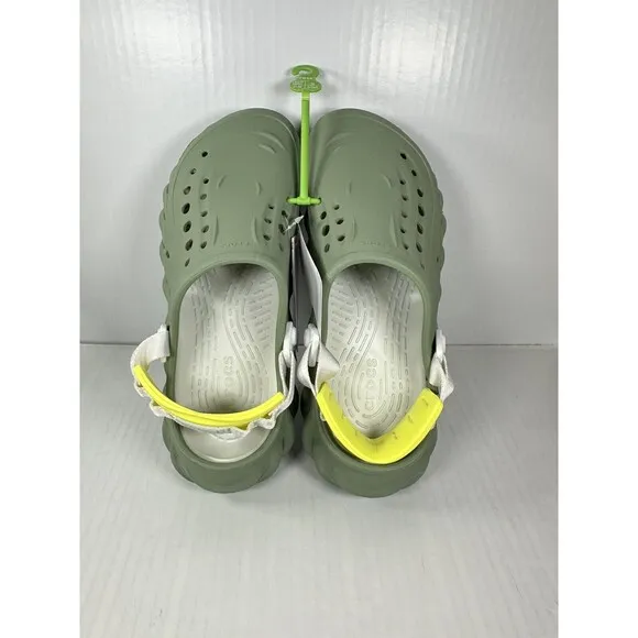 Size 8M/10W CROCS Echo Clog Moss Green Vert Mousse 207937-308 Slip On Shoes NEW