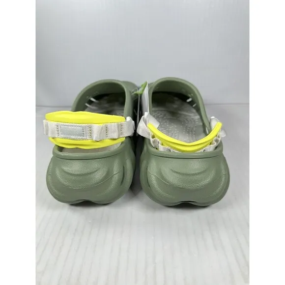Size 8M/10W CROCS Echo Clog Moss Green Vert Mousse 207937-308 Slip On Shoes NEW