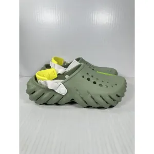 Size 8M/10W CROCS Echo Clog Moss Green Vert Mousse 207937-308 Slip On Shoes NEW