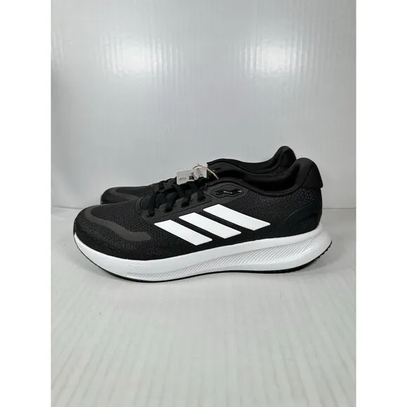 Size 9 Men’s Adidas RUNFALCON 5 CLOUDFOAM Running Sneakers Shoes Black White