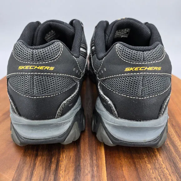 Skechers After Burn Shoes Men's 10 Extra Wide Black Leather Walking Sneakers