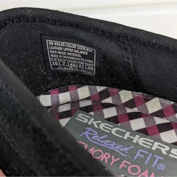 Skechers Black Suede Slip On Shoes Women's 10