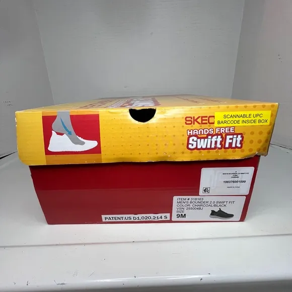 Skechers Bounder 2.0 Swift Fit Size 9M Hands Free Memory Foam Comfort 318163