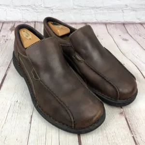 Skechers Brown Leather Slip On Loafers Men's US 11