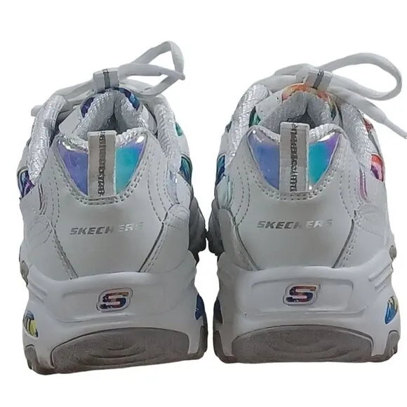 Skechers D'lites Rainbow Summer Fiesta  Shoes White Women's 8 EU 38