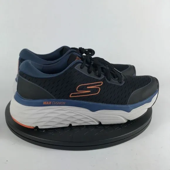Skechers Max Cushioning Elite Black/Blue Running Shoes 220386 Men’s Size 7.5