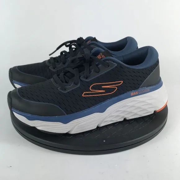 Skechers Max Cushioning Elite Black/Blue Running Shoes 220386 Men’s Size 7.5