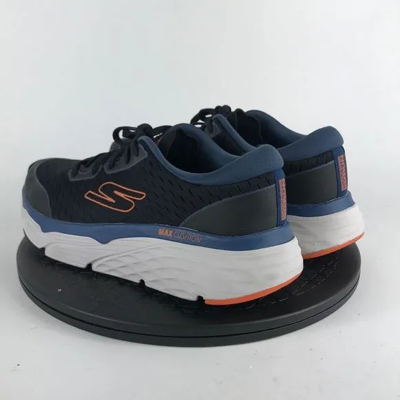 Skechers Max Cushioning Elite Black/Blue Running Shoes 220386 Men’s Size 7.5