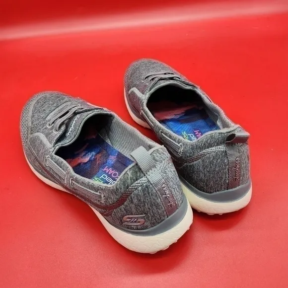Skechers memory foam slip on sneakers  gray size 8.5 women's Shoes