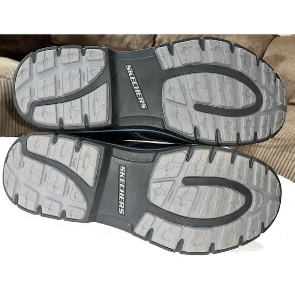 Skechers Mens 64260 Memory Foam Slip Resistant Black Lace‎ Up Work Shoes Size 12