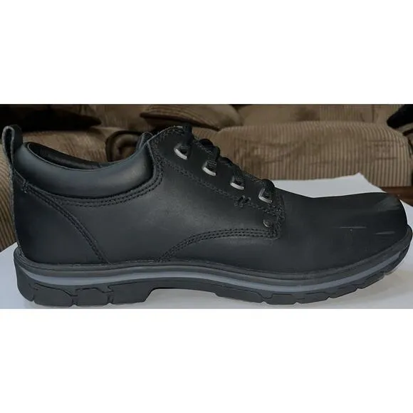 Skechers Mens 64260 Memory Foam Slip Resistant Black Lace‎ Up Work Shoes Size 12