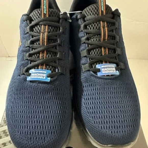 Skechers Men's Glide Step Fasten Up Navy/Black Size 7.5  New in Box